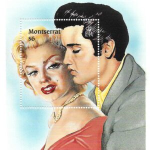 Frimärke Elvis och Marilyn